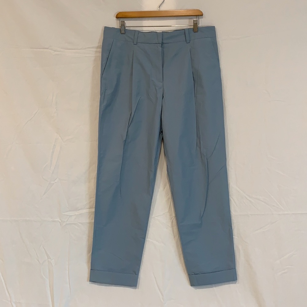COS pleated trousers in slate blue